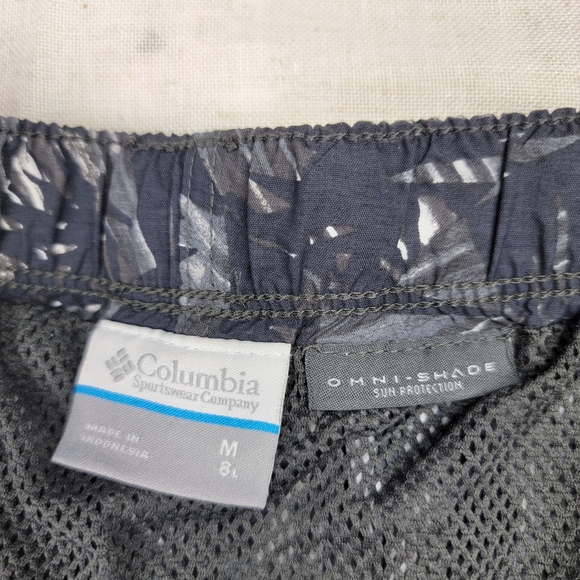 Columbia Black Gray Mesh lined 8 Inch inseam Mens Medium Swim Trunks Board short - Picture 6 of 6
